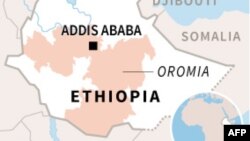 FILE: AFP map of Ethiopia's Oromia region. Uploaded Oct. 26, 2022. 
