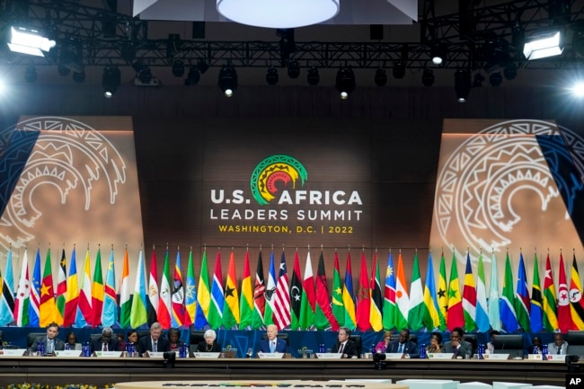 FILE - President Joe Biden speaks during the closing session at the U.S.-Africa Leaders Summit on promoting food security and food systems resilience in Washington, Thursday, Dec. 15, 2022. (AP Photo/Susan Walsh)