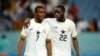 Ghana's Fatawu Issahaku and Kamaldeen Sulemana look dejected after being eliminated from the 2022 FIFA World Cup, Qatar, December 2, 2022