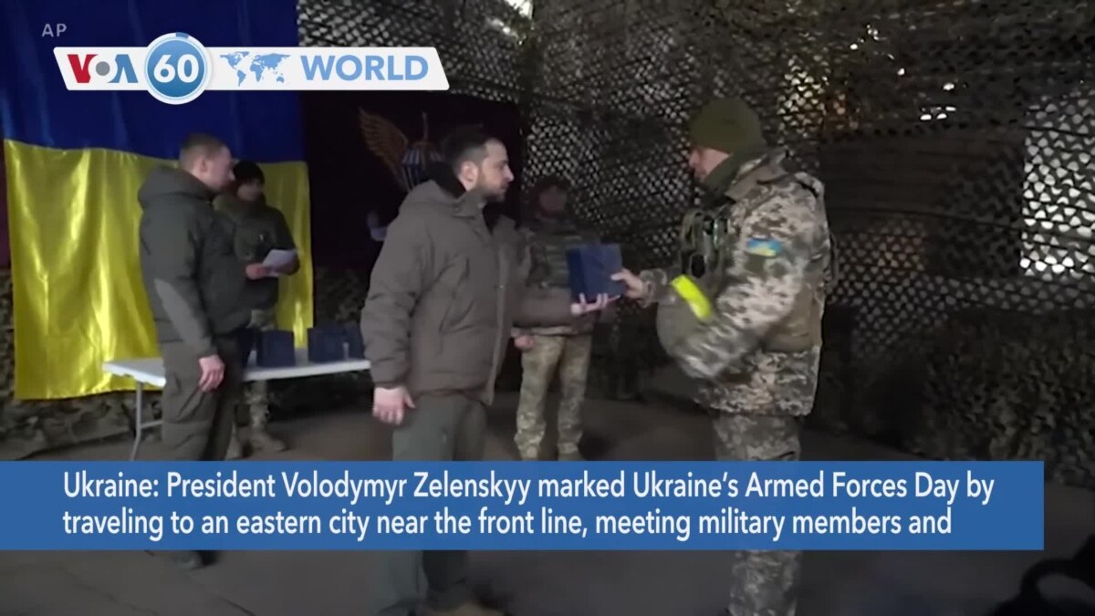 VOA60 World Medal awards to Ukraine soldiers, prisoner exchange mark