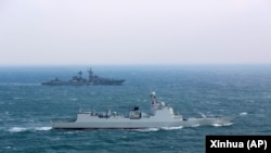 中俄海军在东中国海海域举行联合军演。（资料照2022年12月21日）
