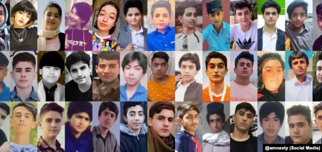 تصویری از کودکان کشته‌شده توسط جمهوری اسلامی در جریان اعتراضات سراسری