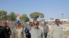 Somalia President Hassan Sheikh Mohamud leads a demonstration at Banadir stadium, Mogadishu, Jan. 12, 2023. 