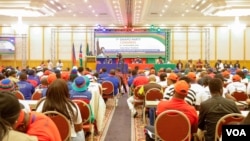 Delegates are seen gathered at the 7th Swapo Party Congress in Windhoek, Namibia, Nov. 29, 2022. (Vitalio Angula/VOA)