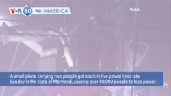 VOA60 America - Small plane crash in Maryland knocks out power to over 80,000 people