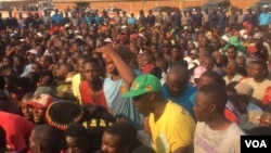 Mourners at Rufaro Stadium for viewing the body of the late former president Robert Mugabe.