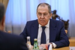 Menteri Luar Negeri Rusia Sergei Lavrov menghadiri pertemuan dengan Menlu Iran Hossein Amirabdollahian di Moskow, Rusia 20 Januari 2022. Kementerian Luar Negeri Rusia/Handout via REUTERS