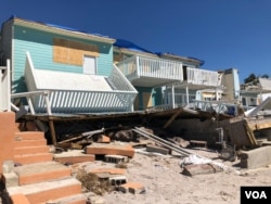 Scenes of devastation in Mexico Beach, Florida in the aftermath for Hurricane Michael.