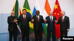 Presidentes dos BRICS em Joanesburgo