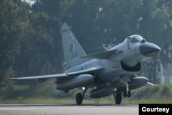 Pakistan formally inducted a Chinese-built J-10C main battle aircraft into its air force during a ceremony at the Kamra air base, March 11, 2022. (Photo courtesy of PAF)
