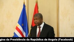Presidente de Angola, João Lourenço, fala na Presidência de Cabo Verde, 14 Março 2022