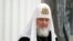 FILE: Russian Orthodox Church Patriarch Kirill, during a ceremony to present him the Order of St. Andrew in the Kremlin in Moscow, Russia, Nov. 20, 2021. 