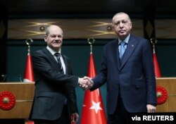 Almanya Başbakanı Scholz ve Cumhurbaşkanı Erdoğan