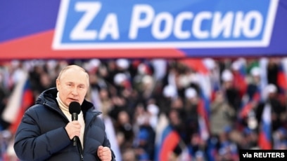 Putin Tells Mass Rally That Russia Will Prevail in Ukraine