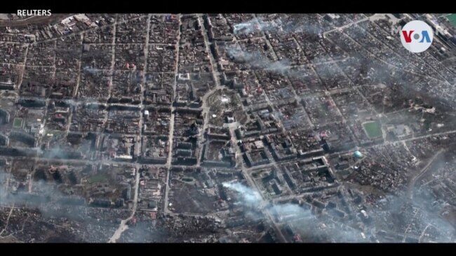 Imágenes de satélite muestran humo y destrucción en ciudades ucranianas