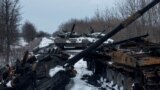 Xác xe tăng Nga trên chiến trường Ukraine.