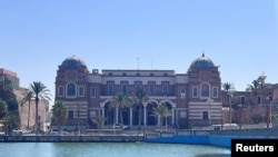 FILE - A view of the Central Bank of Libya in Tripoli, Libya, Aug. 26, 2024. 