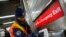 MTA worker disinfects a subway station in the Manhattan borough of New York City, March 4, 2020. 