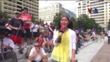 Nobar Piala Dunia USA VS Belgia di Freedom Plaza