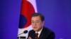 Tổng thống Moon Jae-in phát biểu trong cuộc họp báo Năm Mới tại Dinh Ngói Xanh ở Seoul ngày 14/1/2020.