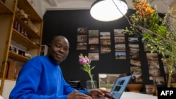 Burkinabe architect Diebedo Francis Kere is photographed in his office in Berlin, on March 15, 2022, after being awarded the 2022 Pritzker Architecture Prize.