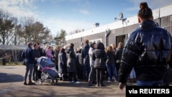 Украинские беженцы в Доккедале, Дания, 15 марта 2022 года
