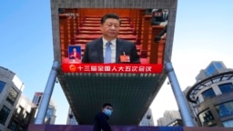 2022年3月5日中国人大开幕式上的习近平。-资料照
