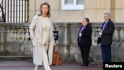 Netherlands’ Defence Minister Kajsa Ollongren arrives at Lancaster House for the Joint Expeditionary Force leaders meeting, a coalition of 10 states focused on security in northern Europe, in London, Britain March 15, 2022. (Justin Tallis/Pool via Reuters)