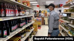 A man looks for food items at Bang-Luck Thai Grocery in Los Angeles, CA. March 12, 2022. The Bureau of Labor Statistics' Consumer Price Index rose 7.9% in February, compared to the year before, making the largest annual jump since 1982.