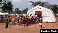 Children escaped from the Central African Republic civil war study at Gado Badzere refugee camp in Cameroon. (Photo by Eugene Nforngwa)