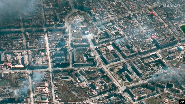 Mariupol qua hình ảnh vệ tinh của công ty Maxar Technologies ngày 21/3/2022.