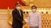 Myanmar State Administration Council Chairman Senior General Min Aung Hlaing, right, shakes hands with Cambodian Foreign Minister Prak Sokhonn during a meeting in Naypyitaw, Myanmar, March 21, 2022. 