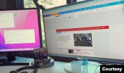 우크라니아 IT 전사로 지원한 거나디 걸랜터 씨가 러시아 선전 매체 사이트를 해킹하고 있다.