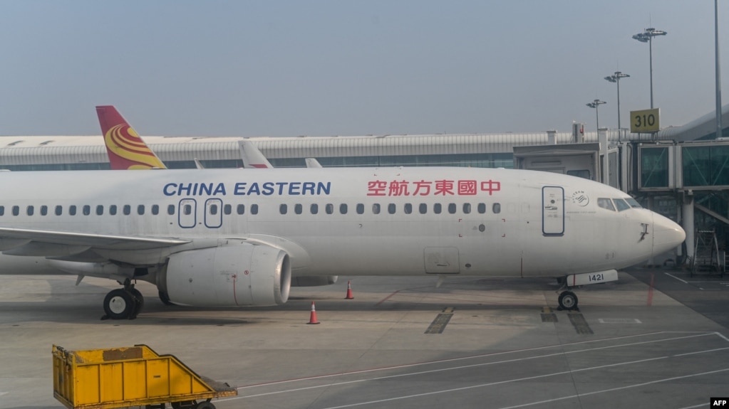 中国东方航空公司的波音737-800客机 -资料照(photo:VOA)