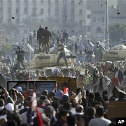 Les manifestants anti-Moubarak au Caire