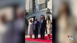 رئیس جمهوری و بانوی اول آمریکا از پادشاه و ملکه بریتانیا استقبال کردند