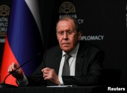 FILE - Russian Foreign Minister Sergey Lavrov attends a news conference, in Antalya, Turkey, March 10, 2022.