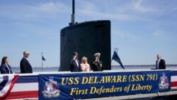 拜登將“特拉華”號攻擊核潛艇入列服役 稱將加強美國的安全