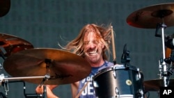 FILE - Taylor Hawkins of the Foo Fighters performs at Pilgrimage Music and Cultural Festival at The Park at Harlinsdale on Sept. 22, 2019, in Franklin, Tenn. 