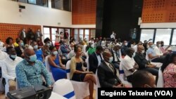Imigrantes são-tomenses em Cabo Verde encontram-se com primeiro-ministro, Cidade da Praia, 27 Março 2022