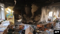 Učionica u Harkovu pogođena ruskom bombom, 23. marta 2022. 