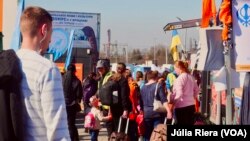 Refugiados ucranianos en Medyka
