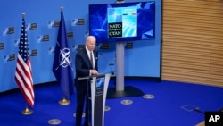 President Joe Biden speaks during a news conference after a NATO summit and Group of Seven meeting at NATO headquarters, Thursday, March 24, 2022, in Brussels. (AP Photo/Evan Vucci)