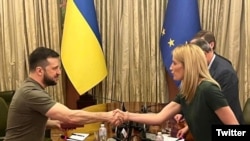 Roberta Metsola & Volodymyr Zelenskyy