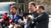 乌克兰谈判代表波多里亚克在伊斯坦布尔与俄罗斯代表谈判后对记者讲话（2022年3月29日）