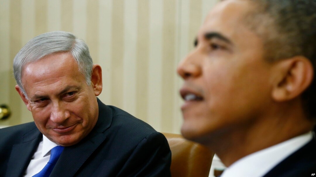 Isroil Bosh vaziri Benyamin Netanyaxu va prezident Obama