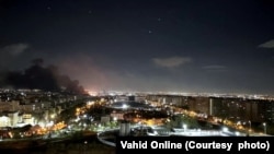 تصویر دریافتی وحید آنلاین از انفجاری در تهران در پی حملاتی بامدادی روز دوشنبه