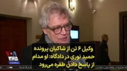 وکیل ۶ تن از شاکیان پرونده حمید نوری در دادگاه: او مدام از پاسخ دادن طفره می‌رود