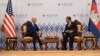 FILE - US President Joe Biden (L) meets Cambodia's Prime Minister Hun Sen on the sidelines of the Association of Southeast Asian Nations (ASEAN) Summit in Phnom Penh on November 12, 2022. (Photo by SAUL LOEB / AFP)