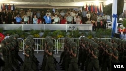 ARCHIVO- El Ejército de Nicaragua, en su 40 aniversario en Managua, Nicaragua, el 3 de septiembre de 2019. 